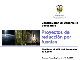 Proyectos elegibles al MDL