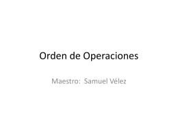 Orden de Operaciones