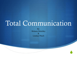 Total Communication - Deaf-Education-Practicum-Work