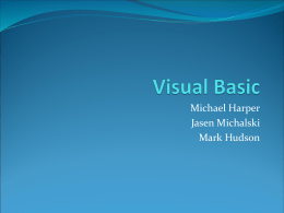 Visual Basic - Computer Science & Engineering
