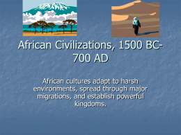 African Civilizations, 1500 BC