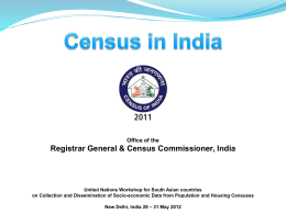 Plan schemes Registrar General, India