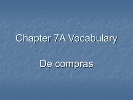 Chapter 7A Vocabulary