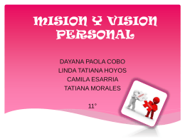 MISION Y VISION PERSONAL - emprendiwiki