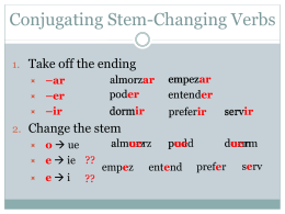 Stem-Changing Verbs Practice