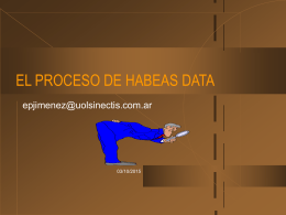 EL PROCESO DE HABEAS DATA - Profesor Eduardo Jimenez