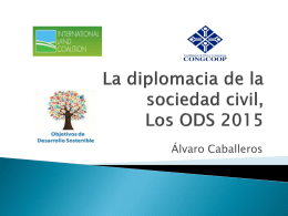 La diplomacia de la sociedad civil, post 2015.