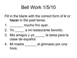 Bell Work 1/5/10