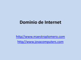 Dominio de Internet - Maestro plomero.com …