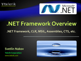 .NET Framework Overview - aspnet-mvc-course