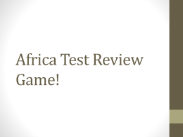 Africa Test Review Game! - Grapevine Colleyville