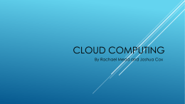 Cloud Computing - Western Washington University
