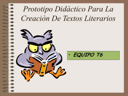 Prototipo Didactico Para La Creacion De Textos Literarios