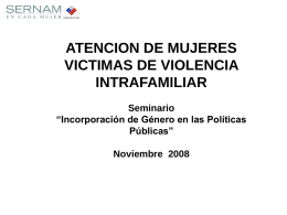 Diapositiva 1 - SERNAM - Servicio Nacional de la Mujer