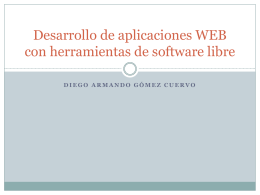 Desarrollo de aplicaciones WEB con herramientas de