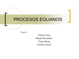 PROCESOS EOLIANOS - Department of Geology
