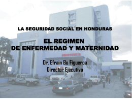 LA SEGURIDAD SOCIAL EN HONDURAS