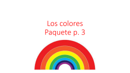 Los colores Paquete p. 3