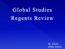 Giesler Global Studies Regents Review