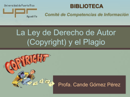 Plagio - Biblioteca Enrique A. Laguerre