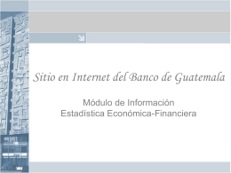 Sitio en Internet del Banco de Guatemala