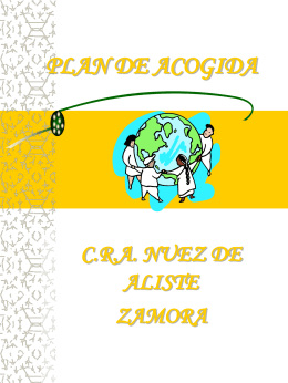 PLAN DE ACOGIDA - CRA NUEZ DE ALISTE