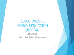 REACCIONES DE OXIDO REDUCCION (REDOX)