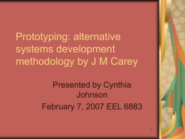 Prototyping: alternative systems development …