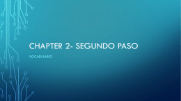 Chapter 2- SEGUNDO PASO