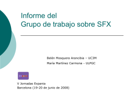 Informe del Grupo de trabajo sobre SFX
