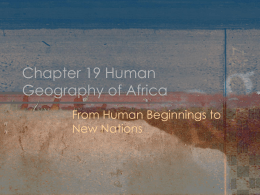 Chapter 19 Human Geography of Africa