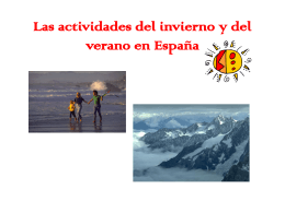 Las actividades del invierno y del verano en Espana