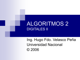 ALGORITMOS DIGITALES II - Universidad Nacional de …