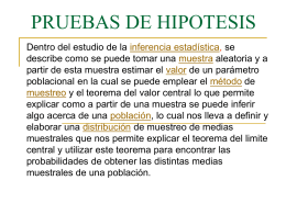 PRUEBAS DE HIPOTESIS - bioestadisticainferencial / …