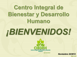 Diapositiva 1 - CIBDEH | Centro Integral de Bienestar y