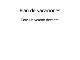 Plan de vacaciones