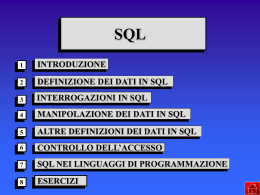 SQL - Dipartimento di Informatica
