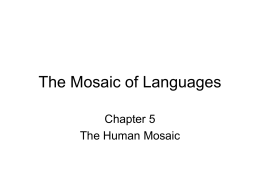 The Mosaic of Languages - University of Texas at Austin