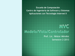 MVC Modelo/Vista/Controlador