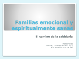 Familias emocional y espiritualmente sanas