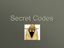 Secret Codes - detmar12-13