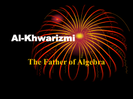 Al - Khwarizmi
