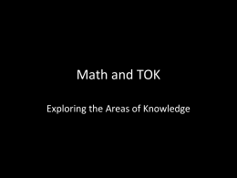 TOK and Math - SCHOOLinSITES