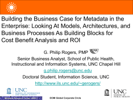 Building the Business Case for Metadata in the Enterprise