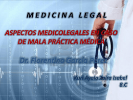 ASPECTOS MEDICOLEGALES EN CASO DE MALA …
