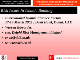 Risk management in Islamic vs. conventional banking