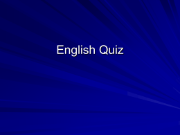 English Quiz - Northern Arizona University