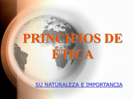 PRINCIPIOS DE ETICA - Gobierno del Estado de Sonora