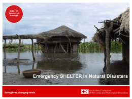 Shelter in disaster response