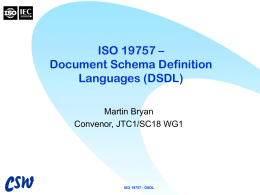 ISO 19757 – Document Schema Description Languages …